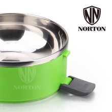 NORTON 诺顿宝克保温便当盒B家用学生保温饭盒儿童餐具双层圆形餐盒便当盒不锈钢饭桶手提防漏易清洗 1400ml