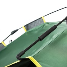 三人全自动液压速开帐篷 军绿色