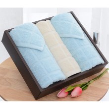 洁丽雅（grace）全棉优品-3 2条面巾1条方巾棉桃礼盒装